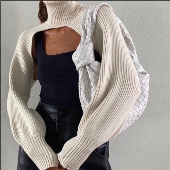 Zara Ribbed Arm Warmer - Picture 4 of 13